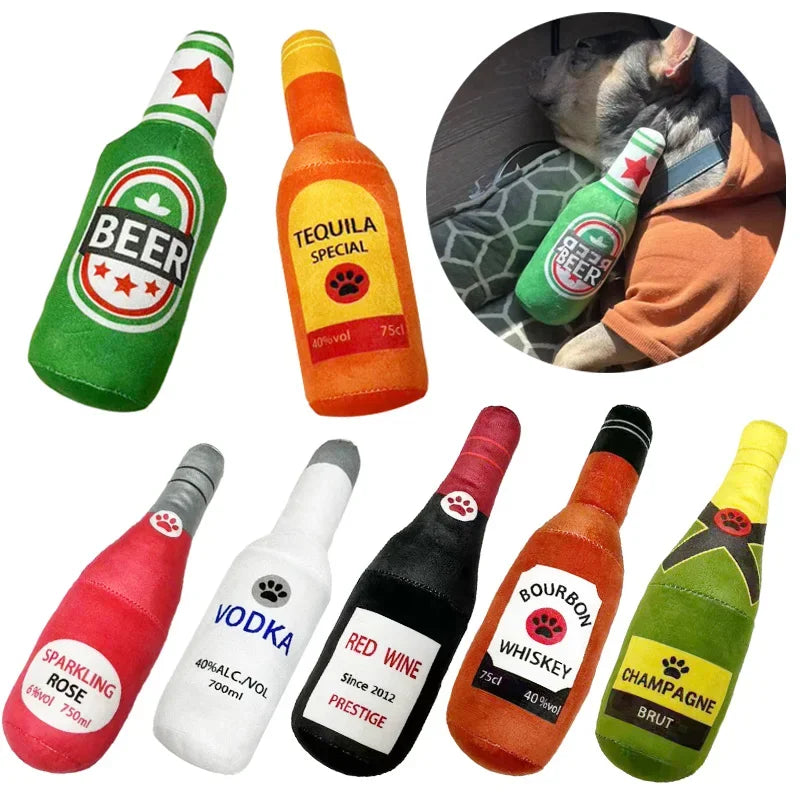 Funny Plush Dog Toys Beer