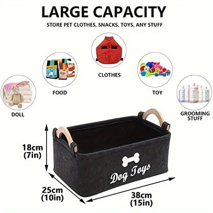 Felt pet toy box perfect for organizing pets