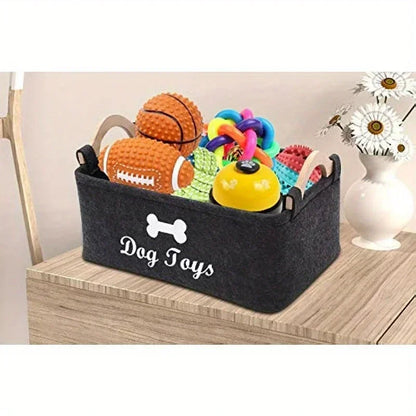 Felt pet toy box perfect for organizing pets